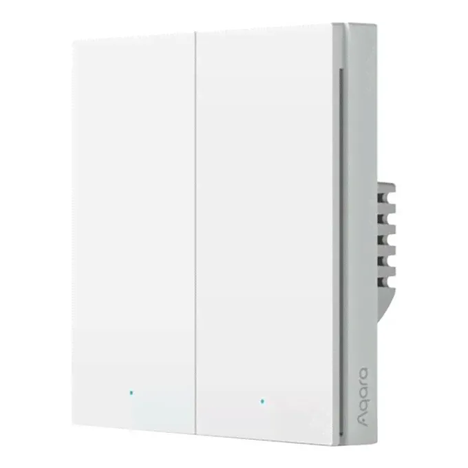 Умный выключатель Aqara Smart wall switch H1 WS-EUK02 без нейтрали двухклавишный белый